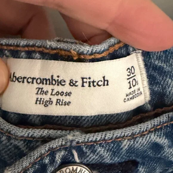 Abercrombie & Fitch The Loose high rise Jeans Sz 30 / 10 S - Picture 4 of 9